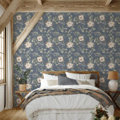 2300 Bramble Floral Blue Wallpaper by Belgravia