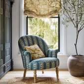 227248 Red Car Stripe Little Book of Morris Emery Blue Fabric by Morris & Co 227248 Red Car Stripe Little Book of Morris Emery Blue Fabric by Morris & Co