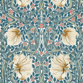217363 Pimpernel Morris & Friends Woad & Coral Wallpaper by Morris & Co 217363 Pimpernel Morris & Friends Woad & Coral Wallpaper by Morris & Co