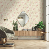 M95670 Sofia Sprig Blush Vymura Wallpaper by Fine Decor
