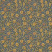 230284 Fruit Morris & Friends Blue and Thyme Fabric by Morris & Co 230284 Fruit Morris & Friends Blue and Thyme Fabric by Morris & Co
