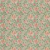 DJA1HS201 Honeysuckle Morris & Friends Chalk and Yellow Fabric by Morris & Co DJA1HS201 Honeysuckle Morris & Friends Chalk and Yellow Fabric by Morris & Co