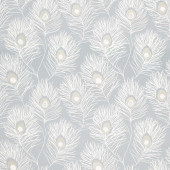 132667 Orlena Paloma Powder Blue / Gilver Fabric by Harlequin