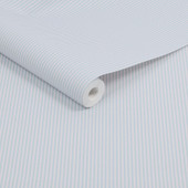 120879 Ticking Stripe Blue Wallpaper by Joules