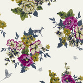 118552 Floral Creme Wallpaper by Joules
