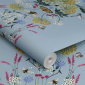 118577 Perfect Pollinators Haze Blue Wallpaper by Joules 118577 Perfect Pollinators Haze Blue Wallpaper by Joules