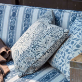 227105 Marigold Outdoor-Performance Indigo Fabric by Morris & Co 227105 Marigold Outdoor-Performance Indigo Fabric by Morris & Co