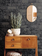 58423 Black Brick Wallpaper Industrial Effects By Galerie