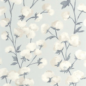 SOLI200296226 Cotton Flower Soliflore Wallpaper by Casadeco SOLI200296226 Cotton Flower Soliflore Wallpaper by Casadeco