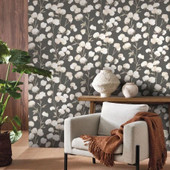 SOLI200299515 Cotton Flower Soliflore Wallpaper by Casadeco SOLI200299515 Cotton Flower Soliflore Wallpaper by Casadeco
