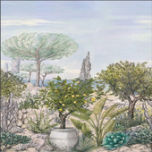 AZU105477704 Baux de Provence Cal Azur Wallpaper by Caselio