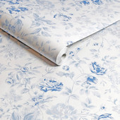 125109 Romantic Rose Blue Wallpaper by Rachel Ashwell