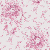 125126 Garden Floral Pink Tonal Wallpaper by Rachel Ashwell