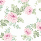 125111 Royal Bouquet Pink Wallpaper by Rachel Ashwell