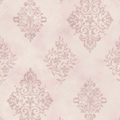 125136 Diamond Motif Pink Wallpaper by Rachel Ashwell