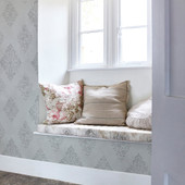 125137 Diamond Motif Blue Wallpaper by Rachel Ashwell 125137 Diamond Motif Blue Wallpaper by Rachel Ashwell