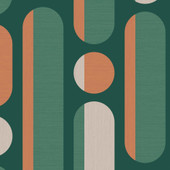 122356 Morse Bottle Green Rust Wallpaper by Envy