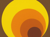 7013-12 Retro Circles Brown Yellow Wallpaper by A S Creation