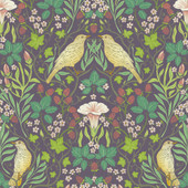 47621 Summer Garden Heritage Purple Lilac Wallpaper By Galerie
