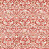 226915 Strawberry Thief Simply Morris Indian Red Fabric by Morris & Co 226915 Strawberry Thief Simply Morris Indian Red Fabric by Morris & Co