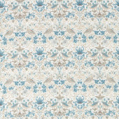 226917 Strawberry Thief Simply Morris Slate/Vellum Fabric by Morris & Co 226917 Strawberry Thief Simply Morris Slate/Vellum Fabric by Morris & Co