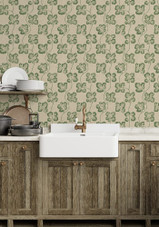 JMW-102401 Cabbage Check Wallpaper by Josephine Munsey JMW-102401 Cabbage Check Wallpaper by Josephine Munsey