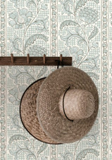 JMW-102821 Floral Check Wallpaper by Josephine Munsey