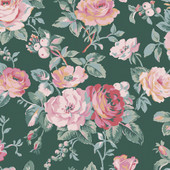 125502 Garden Rose Green Wallpaper by Cath Kidston 125502 Garden Rose Green Wallpaper by Cath Kidston