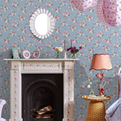 125507 Clifton Floral Blue Wallpaper by Cath Kidston 125507 Clifton Floral Blue Wallpaper by Cath Kidston