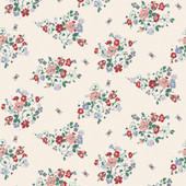 125509 Clifton Floral Cream Wallpaper by Cath Kidston
