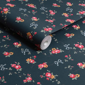 125512 Rows and Bows Navy Wallpaper by Cath Kidston 125512 Rows and Bows Navy Wallpaper by Cath Kidston