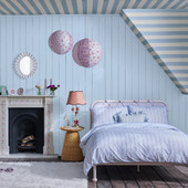 125517 Canopy Stripe Blue Wallpaper by Cath Kidston 125517 Canopy Stripe Blue Wallpaper by Cath Kidston