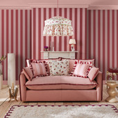 125519 Canopy Stripe Pink and Red Wallpaper by Cath Kidston 125519 Canopy Stripe Pink and Red Wallpaper by Cath Kidston