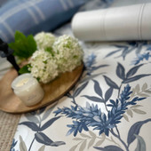 5905 Olivia Blue Floral Wallpaper by Belgravia