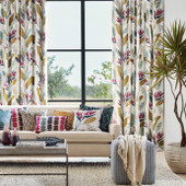 120907 Llenya Mirador Drapery Cerise / Harbour / Saffron Fabric by Harlequin 120907 Llenya Mirador Drapery Cerise / Harbour / Saffron Fabric by Harlequin