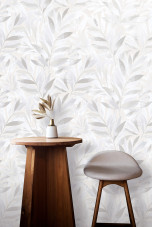 311617 Fiji Leaf Grey Elegant Homes Wallpaper by Rasch