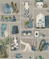 BMWL005/10C The Cabinet Wild Life Wallpaper by Brand McKenzie BMWL005/10C The Cabinet Wild Life Wallpaper by Brand McKenzie