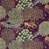 224498 The Brook Velvet Archive III Prints Tapestry Red Fabric by Morris & Co 224498 The Brook Velvet Archive III Prints Tapestry Red Fabric by Morris & Co