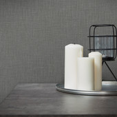 WH30100 Cotton Texture Welcome Home Silver Grey Wallpaper By Galerie