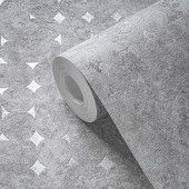 WH30160 Industrial Harlequin Motif Welcome Home Silver Grey Wallpaper By Galerie