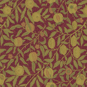 230287 Fruit Archive Weaves Crimson/Thyme Fabric by Morris & Co 230287 Fruit Archive Weaves Crimson/Thyme Fabric by Morris & Co