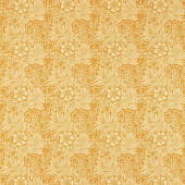 226981 Marigold Cornubia Cream/Orange Fabric by Morris & Co 226981 Marigold Cornubia Cream/Orange Fabric by Morris & Co