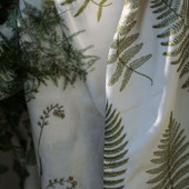 235608 Fern Embroidery Country Woodland Moss Fabric by Sanderson
