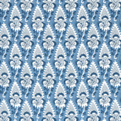 AF15120 Cornwall Antilles Blue Fabric by Anna French