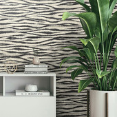 WTK20700 Savannah Stripe The Keys Black/White Wallpaper by Today Interiors WTK20700 Savannah Stripe The Keys Black/White Wallpaper by Today Interiors