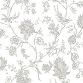 WTK20508 Whimsical Vines The Keys Grey Wallpaper by Today Interiors