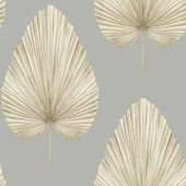 LS60808 Grande Leaf Savannah Grass Fog Wallpaper by Today Interiors