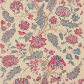 321696 Kalamkari Cotswolds Manor Indigo and Red Fabric by Zoffany 321696 Kalamkari Cotswolds Manor Indigo and Red Fabric by Zoffany