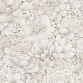 33951 Floral Texture The New Design Book Greige Wallpaper By Galerie