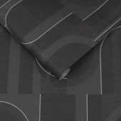 118014 Marcia Black Wallpaper by Graham and Brown 118014 Marcia Black Wallpaper by Graham and Brown